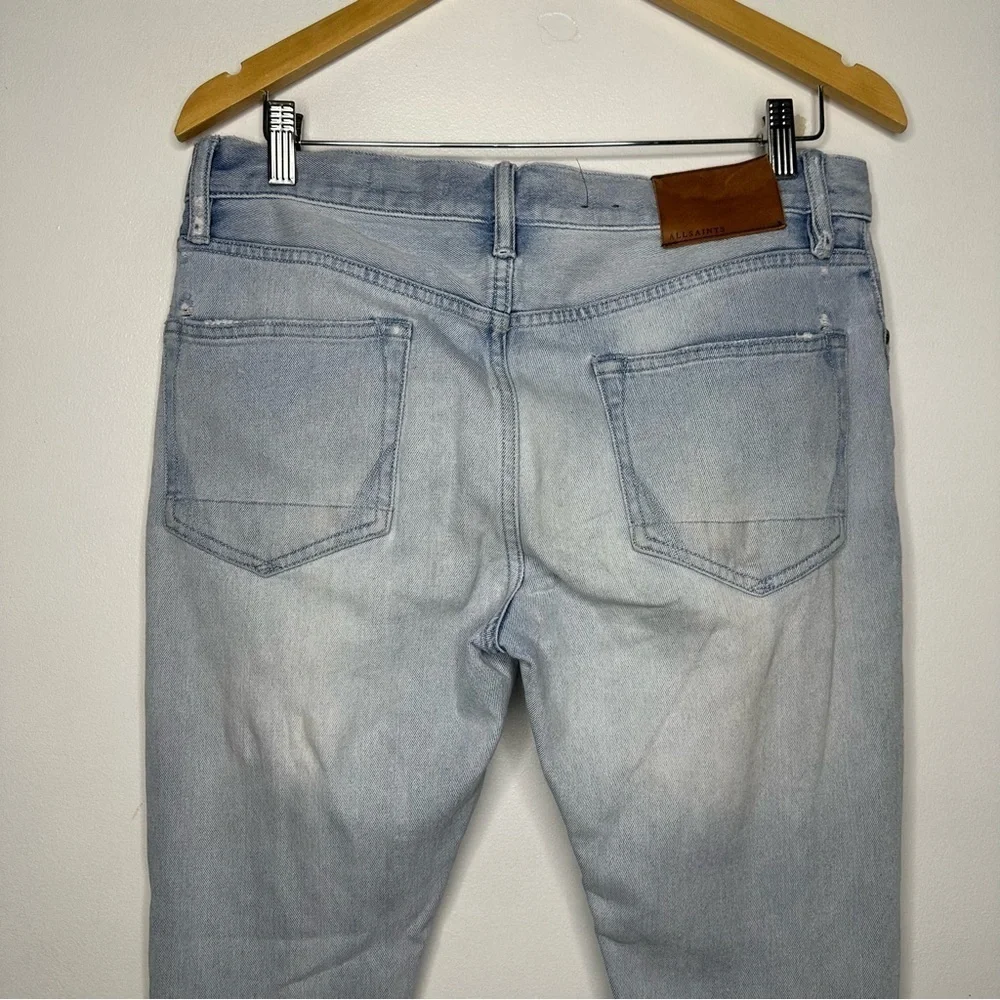 All Saints Men’s Rex Slim Fit Soft Stretch Distressed Jeans Size 30